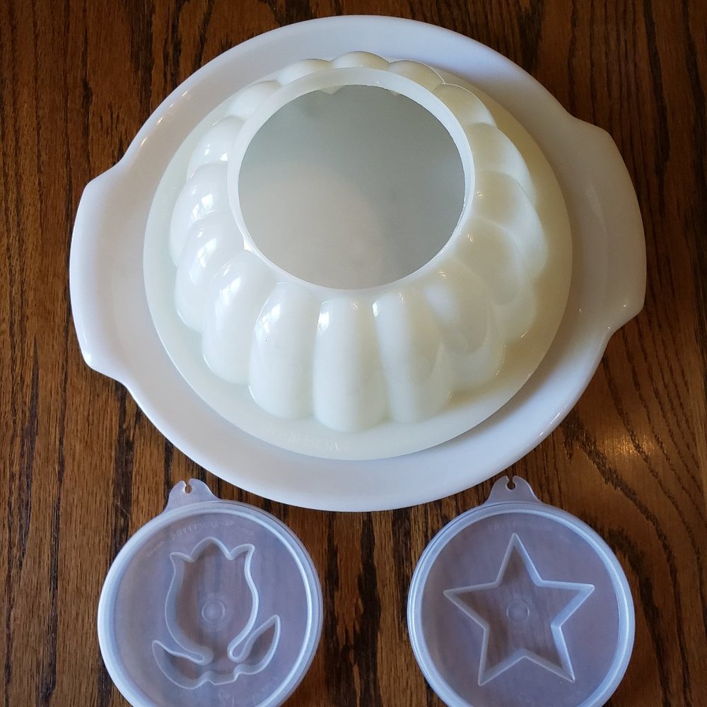 🌻VTG Tupperware Jello Tulip/Star Mold Jel-N-Serve Made in USA 8" Retro